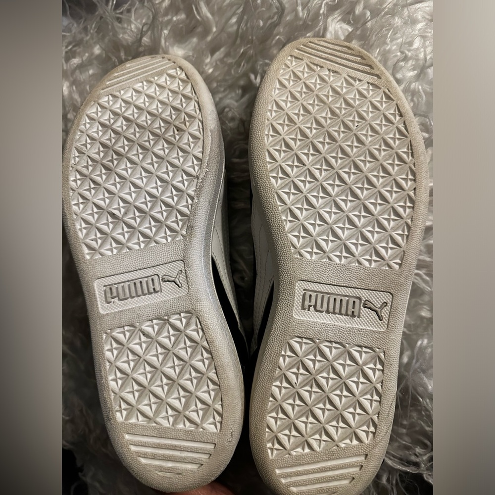 Puma Black and White Suede Classic Sneakers - Picture 5 of 6